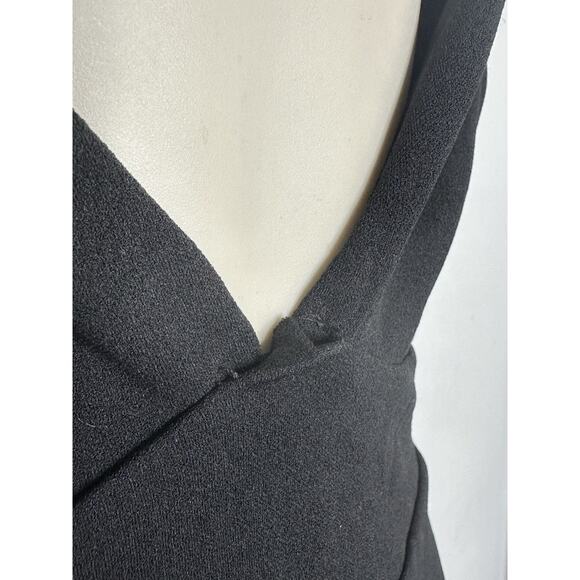 LULUS Be My Date Black Backless Lace Up V Neck Maxi Dress Size Large New - Picture 7 of 11